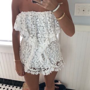White Floral Romper
